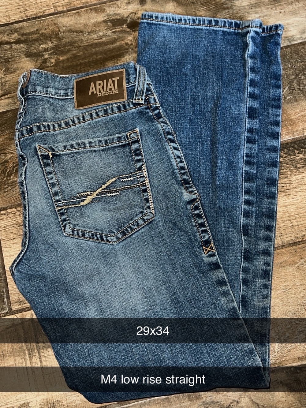 Ariat Men's Straight-Leg Jeans in Medium Blue Wash